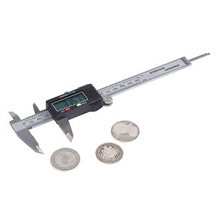 Digital sliding gauge with measuring range of up to 150 mm