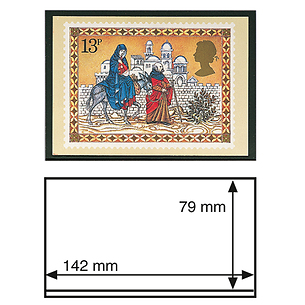 plastic Approval Cards 145x83 mm, 1-way division, black