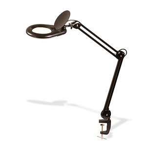 SWING LED magnifier lamp with 1.75x magnification (3 diopters)