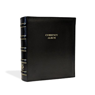 Small currency album in classic design for graded banknotes