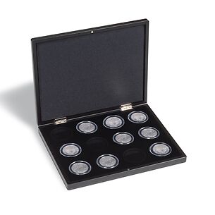 VOLTERRA UNO presentation case for 12 coins in ULTRA Intercept 41, black