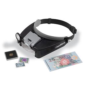 LED headband magnifier FOKUS with 1.5x up to 8x magnification