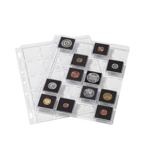 SNAP plastic sheets for 20 QUADRUM coin capsules, pack of 2