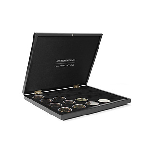 Volterra Uno - Presentation case for 20 'Australian Emu' silver coins in original capsules