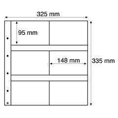 148 x 95 mm (for old postcards 148x95 mm)