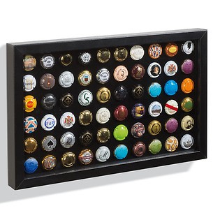 FINESTRA P60 presentation frame for 60 champagne caps/bottle caps, black
