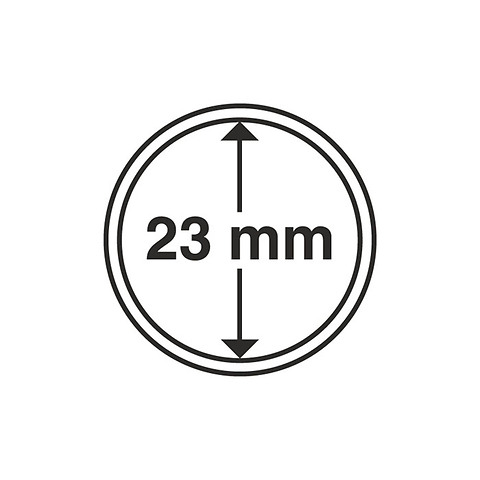 Coin capsules Quadrum inner diameter 23 mm - Mündipood