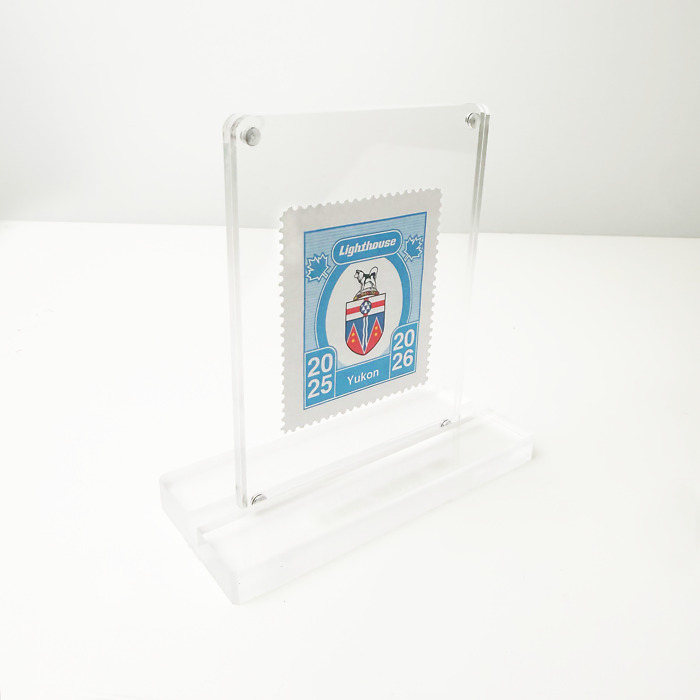 Limited Edition Non-Circulation Collectors Stamp Yukon in Spectator card display stand