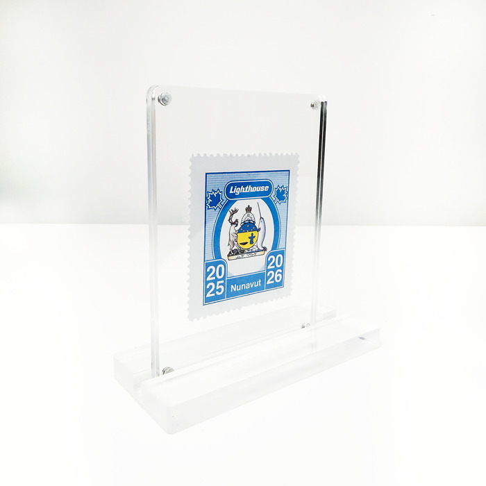 Limited Edition Non-Circulation Collectors Stamp Nunavut in Spectator card display stand