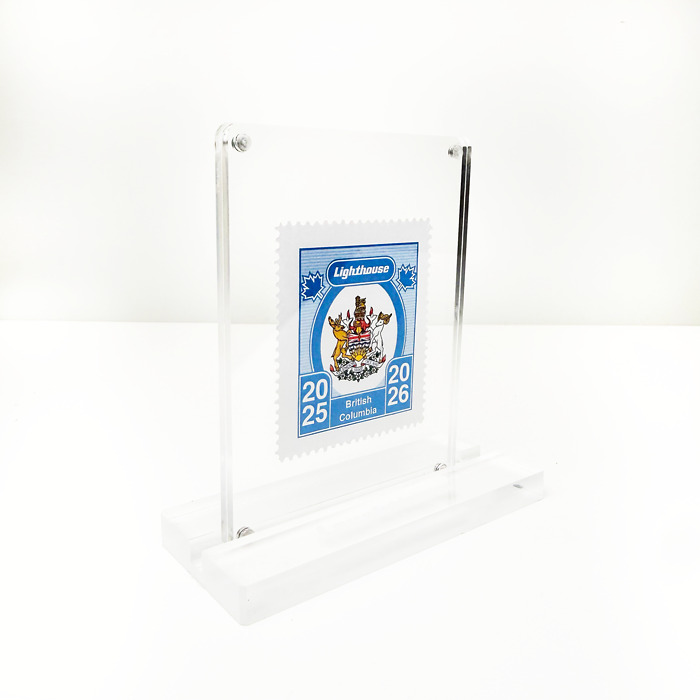 Limited Edition Non-Circulation Collectors Stamp BC in Spectator card display stand