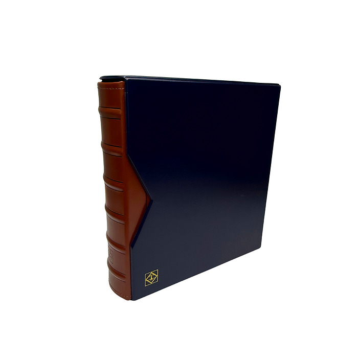 Classic Binder Set, 3-ring, blue/brown, Incl. Slipcase