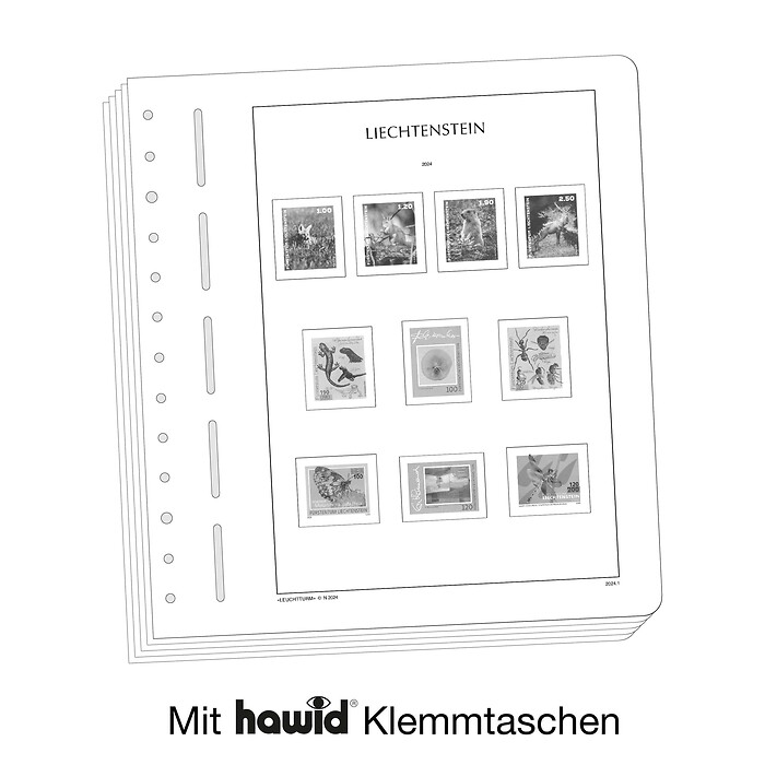 Lighthouse supplement with stamp mounts Liechtenstein 2025