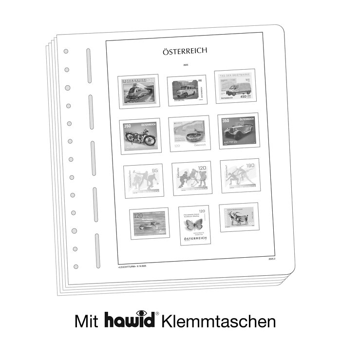 Lighthouse supplement with stamp mounts Austria 2025