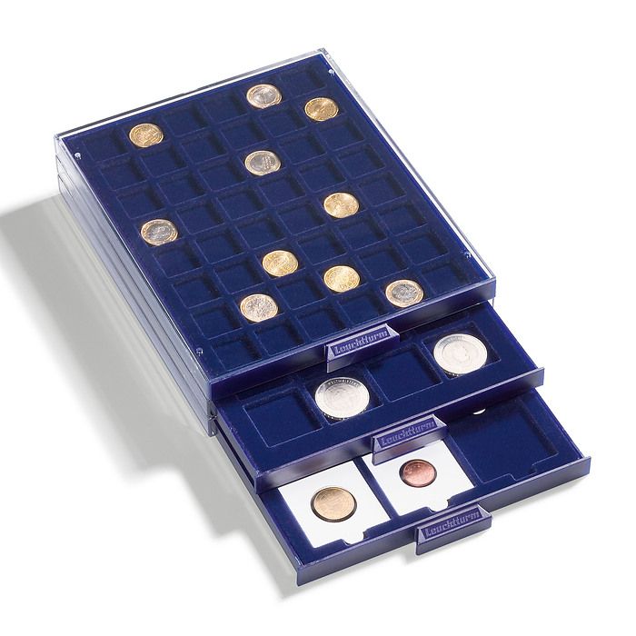 coin box SMART, with 35 square compartments up to 27 mm Ø