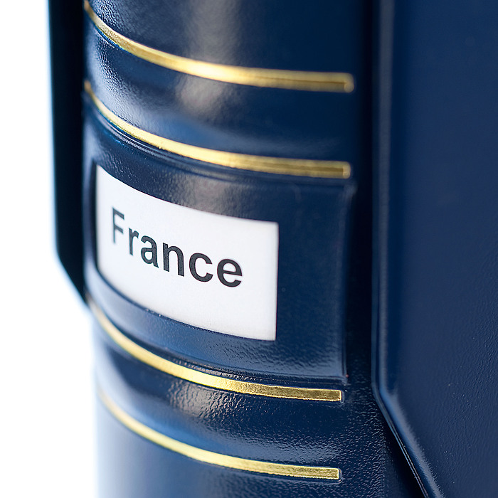 Ringbinder GRANDE, SIGNUM classic design with labelling fields, incl. slipcase, blue