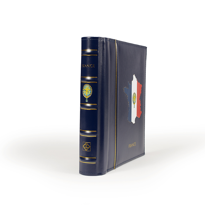 Turn-bar Binder PERFECT DP, classic design, 'FRANCE' imprint, incl. slipcase, blue