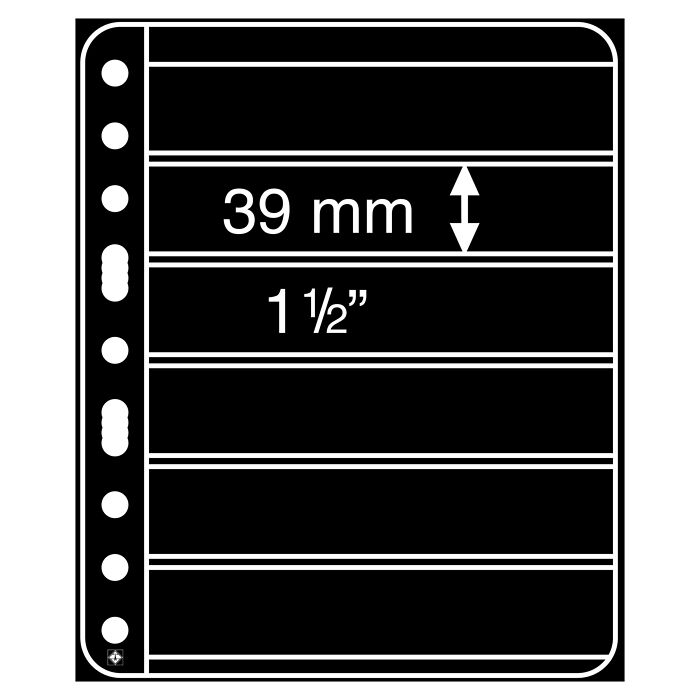 plastic pockets VARIO PLUS 6S, extra Strong film, 6-way division, black