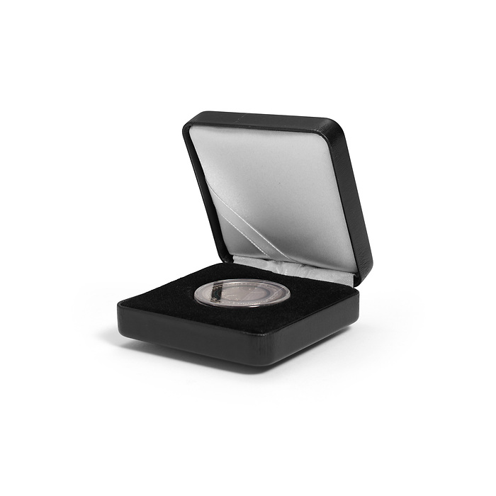 Single coin box NOBILE, up toØ 36 mm, black