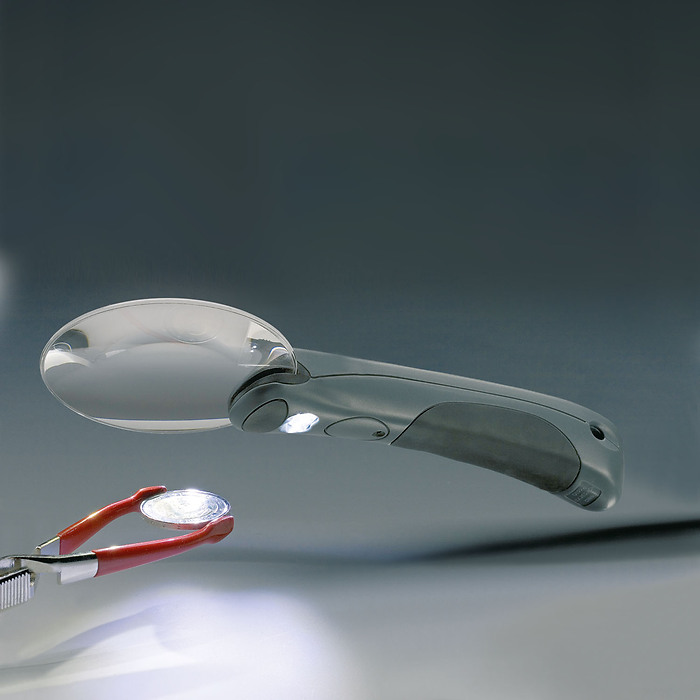 LED magnifier CHOPARZ Light, 2.5x magnification, Ø 75 mm