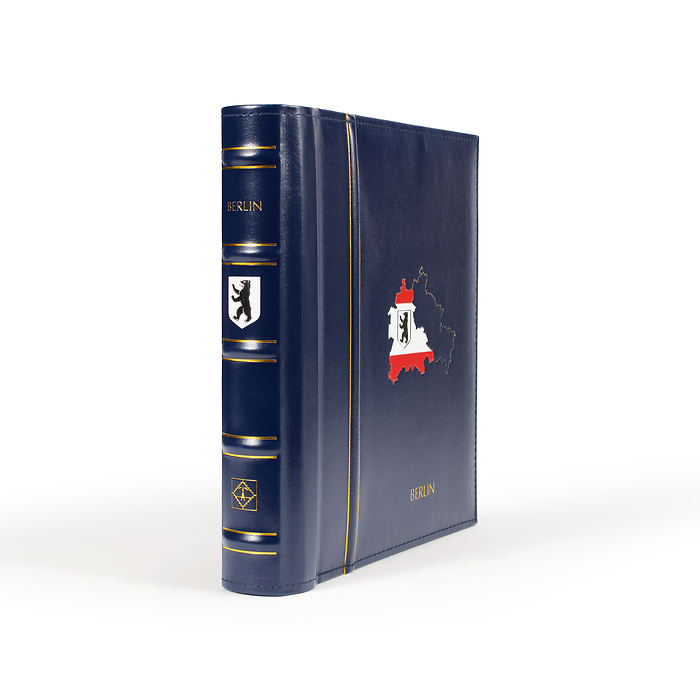 Turn-bar Binder PERFECT DP, classic design, 'BERLIN' imprint, incl. slipcase, blue