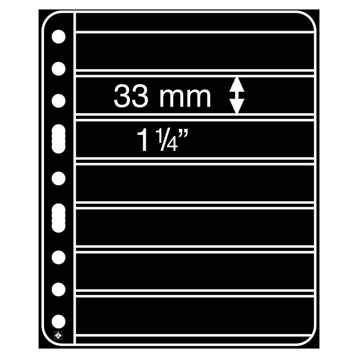 Plastic pockets VARIO PLUS 7S, extra strong film, 7-way division, black