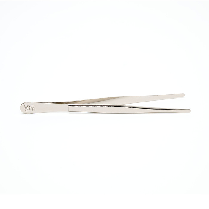 Stamp tong 31, deluxe, 12 cm. Straight and pointed shape.