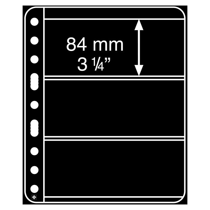 plastic pockets VARIO PLUS 3S, extra Strong film, 3-way division, black