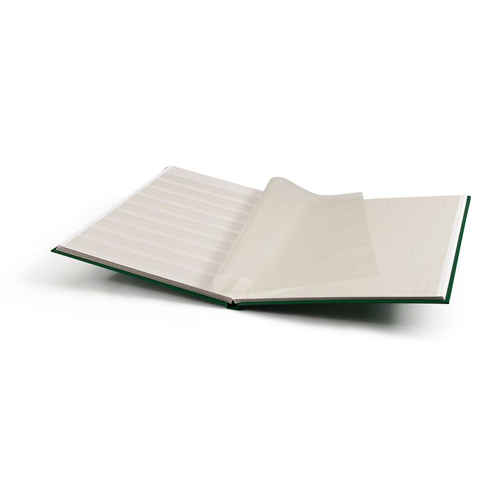 Stockbook BASIC, DIN A4, 16 white pages, non-padded cover, green