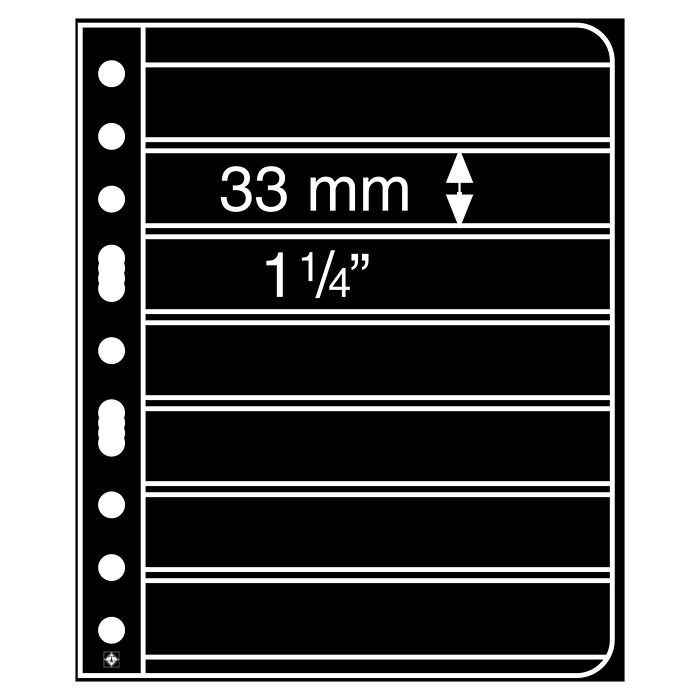 plastic pockets VARIO 7S, 7-way division, black film
