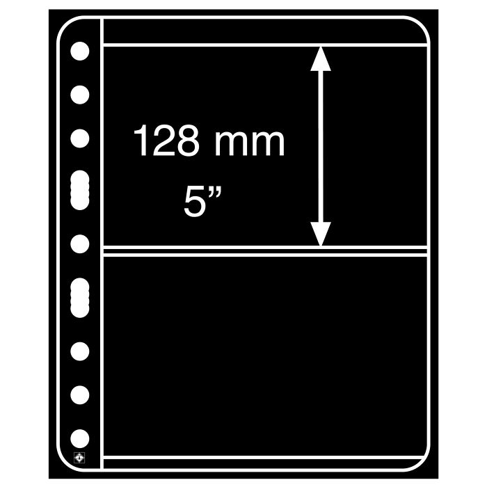 Plastic pockets VARIO PLUS 2S, extra strong film, 2-way division, black