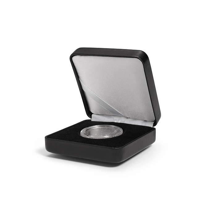 Single coin box NOBILE, up toØ 34 mm, black