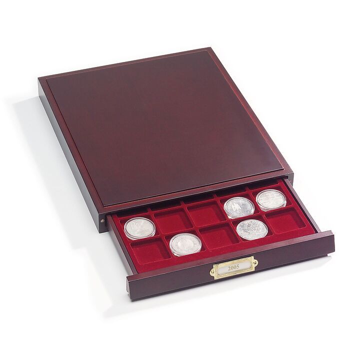 coin Drawer LIGNUM, 35 compartments for 2-Euro coins in capsules