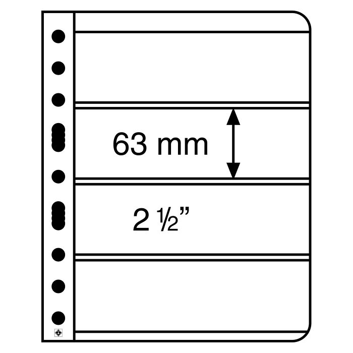 plastic pockets VARIO 4S, 4-way division, clear film