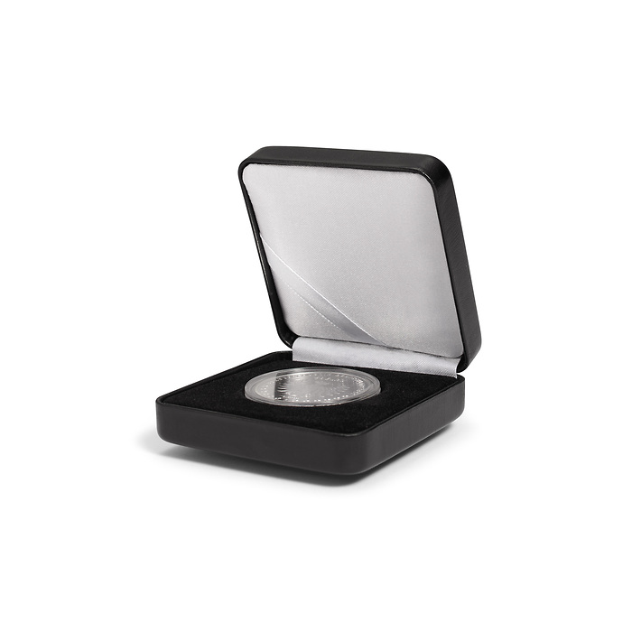 Single coin box NOBILE, up toØ 38 mm, black