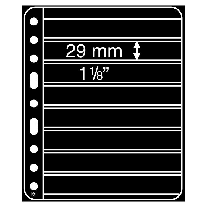 plastic pockets VARIO PLUS 8S, extra Strong film, 8-way division, black