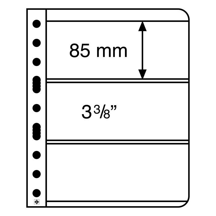 plastic pockets VARIO 3C, 3-way division, clear film