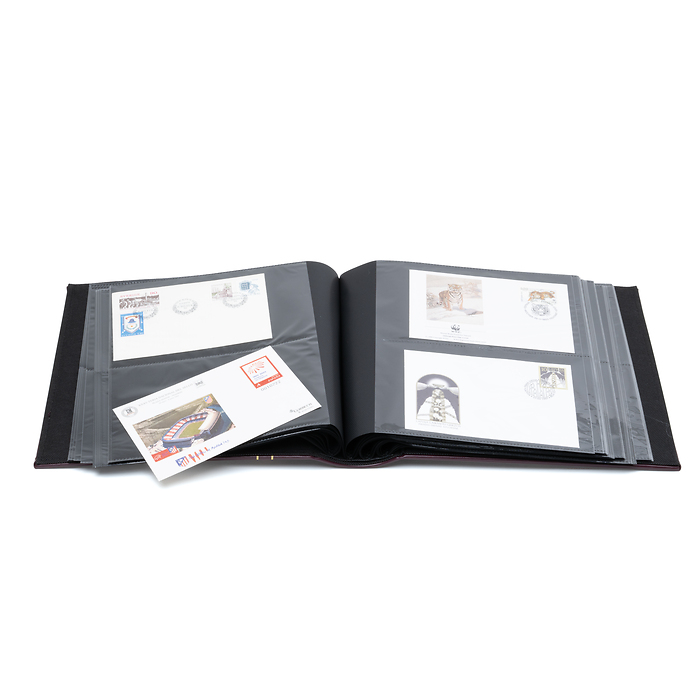 Album for 200 FDCs or letters in C6 format, incl. Slipcase, red