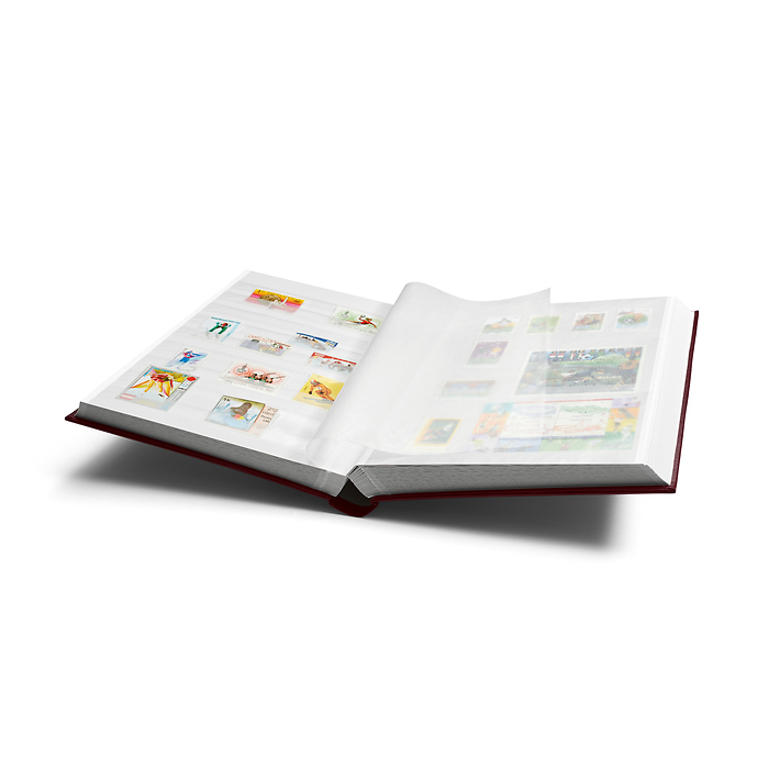 A4 Stock Book COMFORT, 64 white pages, padded cover, red