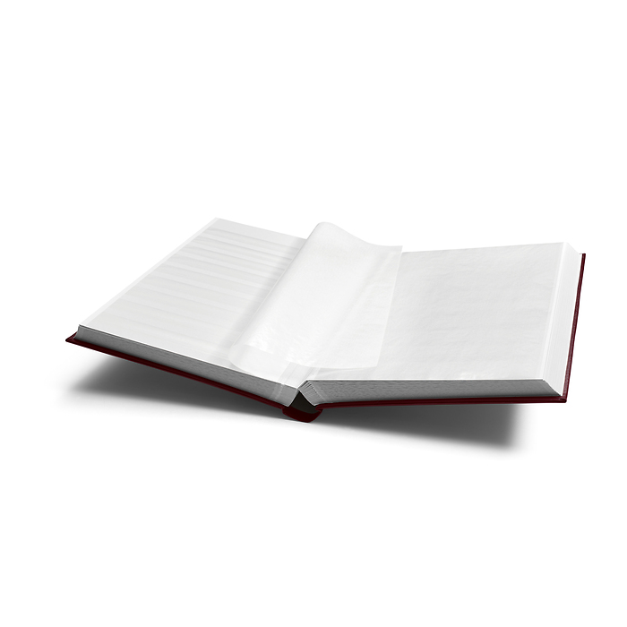 A4 Stock Book COMFORT, 64 white pages, padded cover, red