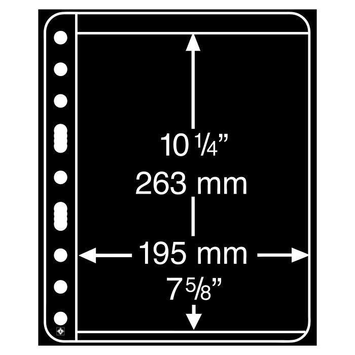 plastic pockets VARIO PLUS 1S, extra Strong film, 1-way division, black