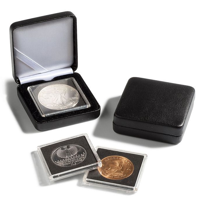 Single coin box NOBILE, for 1QUADRUM, 50x50 mm, black