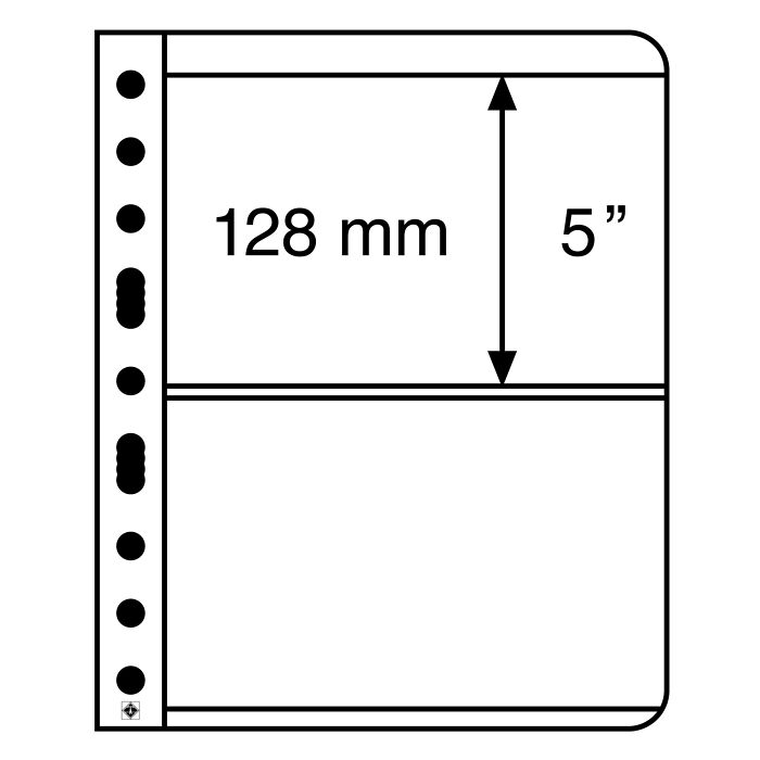 Plastic sheets VARIO 2C, 2-way division, clear film