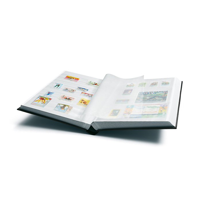 A4 Stock Book COMFORT, 64 white pages, padded cover, black