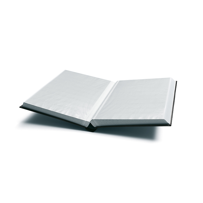 A4 Stock Book COMFORT, 64 white pages, padded cover, black