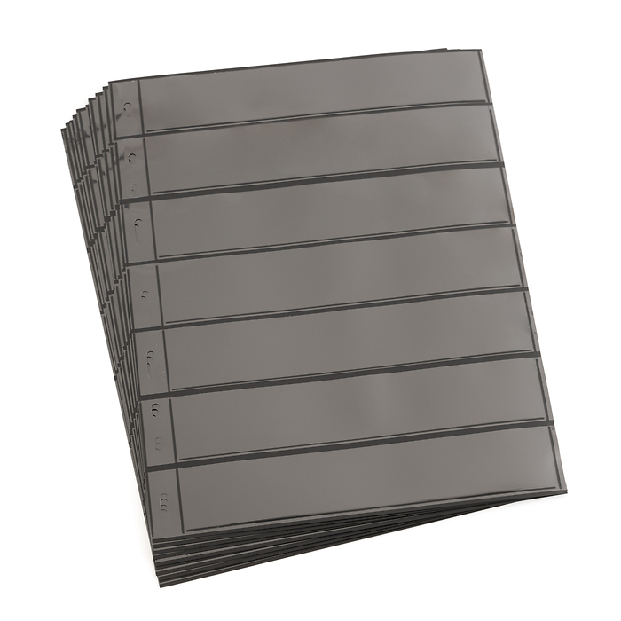 Plastic pockets OPTIMA, 7-waydivision, black