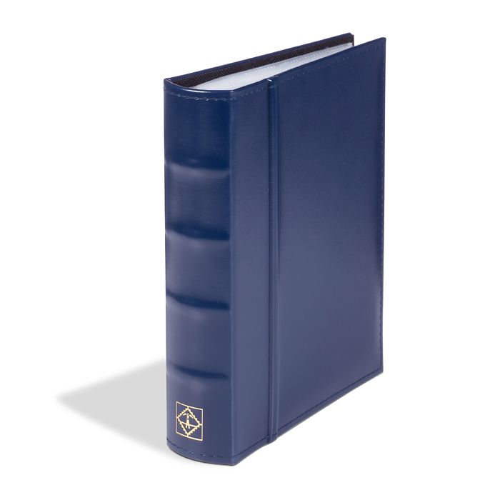 German First Day of Issue Card album with 50 clear pockets, blue