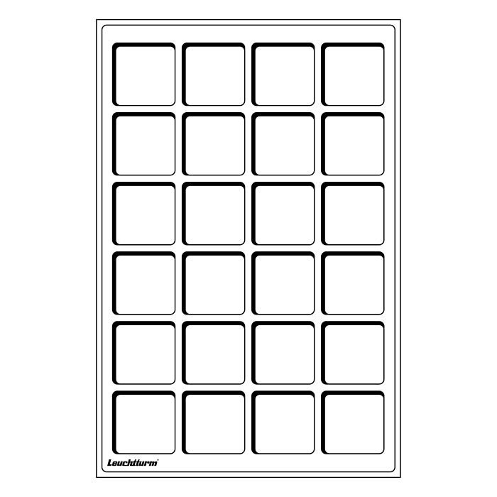 coin trays L for 24 coins up to 47 mm Ø, blue