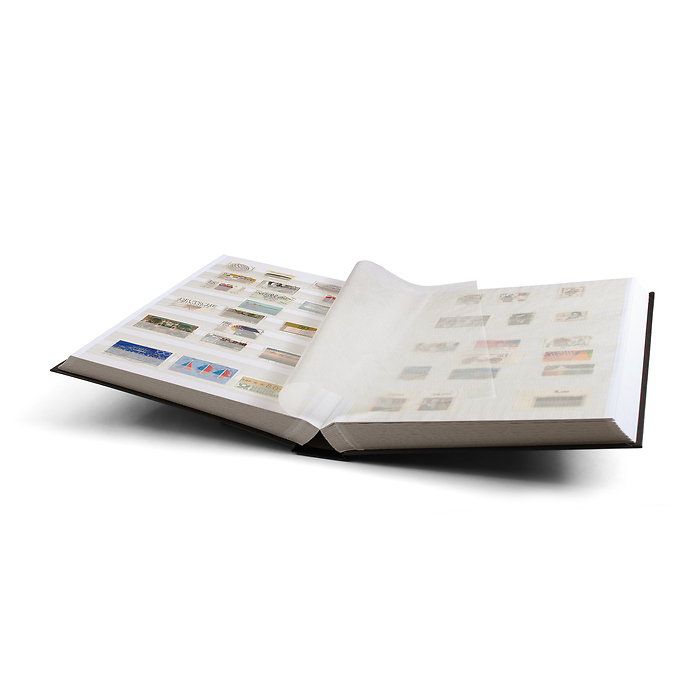 Stockbook BASIC, DIN A4, 64 white pages, non-padded cover, black