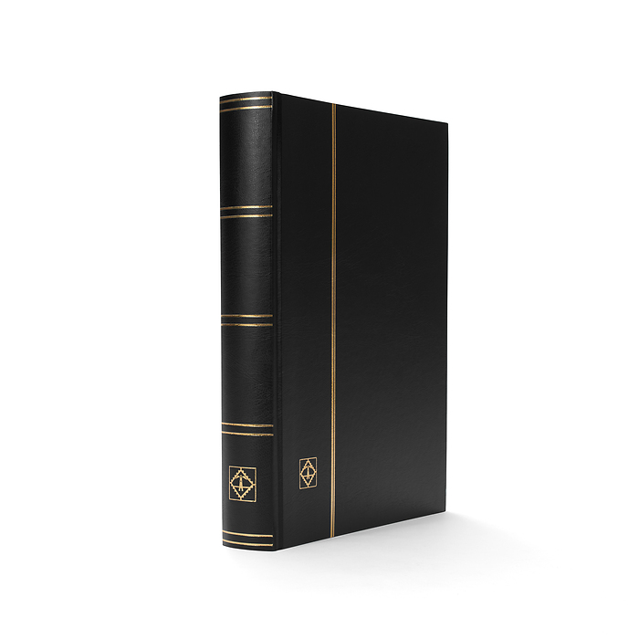 Stockbook BASIC, DIN A4, 64 white pages, non-padded cover, black