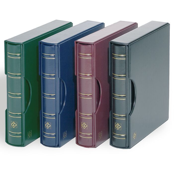 Turn-bar binder PERFECT DP, in classic design with slipcase, black